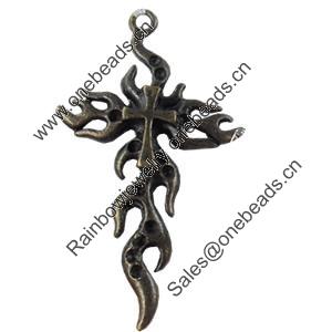 Pendant, Zinc Alloy Jewelry Findings, 38x64mm, Sold by Bag  