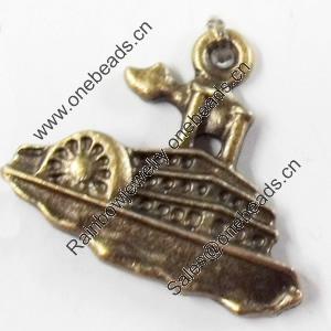 Pendant, Zinc Alloy Jewelry Findings, 24x20mm, Sold by Bag  