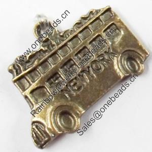 Pendant, Zinc Alloy Jewelry Findings, bus, 23x15mm, Sold by Bag  