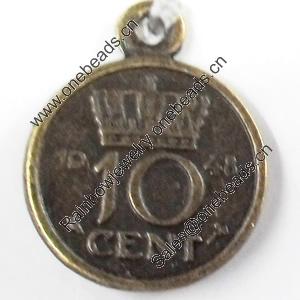 Pendant, Zinc Alloy Jewelry Findings, 15x18mm, Sold by Bag  