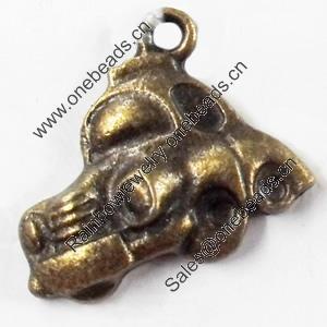 Pendant, Zinc Alloy Jewelry Findings, Car, 19x16mm, Sold by Bag  