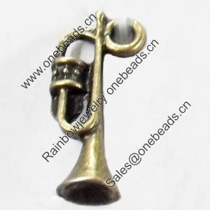 Pendant, Zinc Alloy Jewelry Findings, 9x19mm, Sold by Bag  