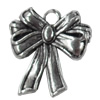 Pendant, Zinc Alloy Jewelry Findings, Bowknot, 18x19mm, Sold by Bag  