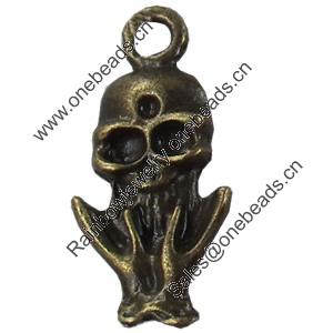 Pendant, Zinc Alloy Jewelry Findings, 13x28mm, Sold by Bag  