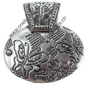 Pendant, Zinc Alloy Jewelry Findings, 42x43mm, Sold by Bag  