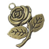 Pendant, Zinc Alloy Jewelry Findings, Flower, 26x30mm, Sold by Bag  