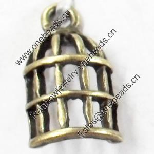 Pendant, Zinc Alloy Jewelry Findings, 10x17mm, Sold by Bag  