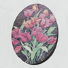 Wood Cabochons, No-Hole Jewelry findings, Flat Oval 30x40mm, Sold by Bag  