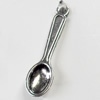 Pendant, Zinc Alloy Jewelry Findings, Spoon, 7x28mm, Sold by Bag  