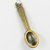 Pendant, Zinc Alloy Jewelry Findings, Spoon, 6x24mm, Sold by Bag  
