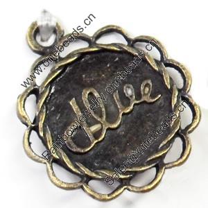 Pendant, Zinc Alloy Jewelry Findings, 20x24mm, Sold by Bag  