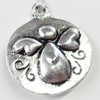 Pendant, Zinc Alloy Jewelry Findings, 18x21mm, Sold by Bag  