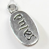 Pendant, Zinc Alloy Jewelry Findings, 8x16mm, Sold by Bag  
