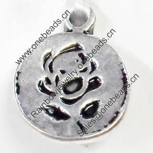 Pendant, Zinc Alloy Jewelry Findings, 10x13mm, Sold by Bag  