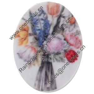 Acrylic Cabochons, No-Hole Jewelry findings, Oval, 30x40mm, Sold by PC  