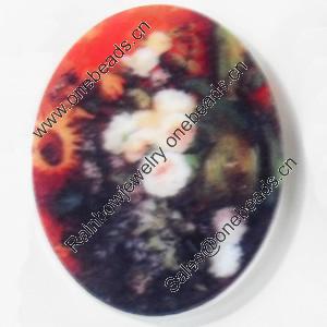 Acrylic Cabochons, No-Hole Jewelry findings, Oval, 30x40mm, Sold by PC  