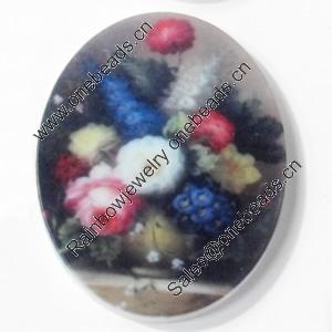 Acrylic Cabochons, No-Hole Jewelry findings, Oval, 18x25mm, Sold by PC  