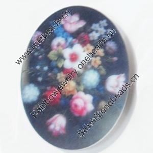 Acrylic Cabochons, No-Hole Jewelry findings, Oval, 20x26mm, Sold by PC  