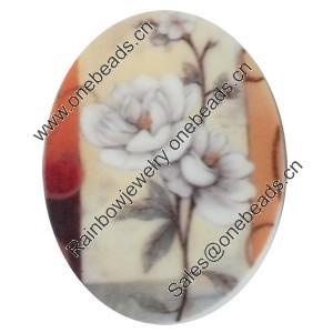 Acrylic Cabochons, No-Hole Jewelry findings, Oval, 30x40mm, Sold by PC  