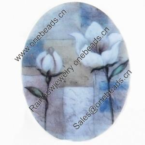 Acrylic Cabochons, No-Hole Jewelry findings, Oval, 30x40mm, Sold by PC  