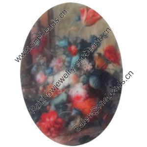 Acrylic Cabochons, No-Hole Jewelry findings, Oval, 30x40mm, Sold by PC  