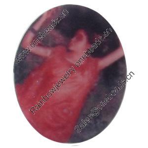 Acrylic Cabochons, No-Hole Jewelry findings, Oval, 20x26mm, Sold by PC  