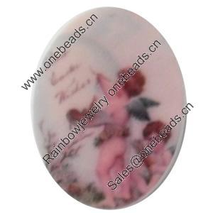 Acrylic Cabochons, No-Hole Jewelry findings, Oval, 30x40mm, Sold by PC  