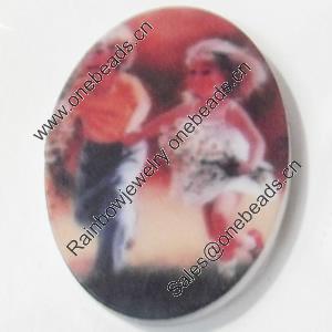 Acrylic Cabochons, No-Hole Jewelry findings, Oval, 30x40mm, Sold by PC  