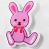 Acrylic Cabochons, No-Hole Jewelry findings, Rabbit, 24x34mm, Sold by PC  