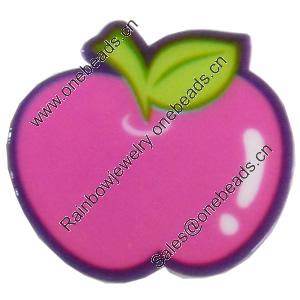 Acrylic Cabochons, No-Hole Jewelry findings, apple, 32x31mm, Sold by PC  
