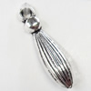 Pendant, Zinc Alloy Jewelry Findings, 6x22mm, Sold by Bag  