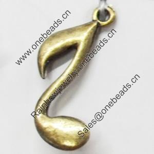 Pendant, Zinc Alloy Jewelry Findings, 15x23mm, Sold by Bag  