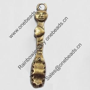Pendant, Zinc Alloy Jewelry Findings, 6x38mm, Sold by Bag  