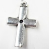 Pendant, Zinc Alloy Jewelry Findings, Cross, 14x23mm, Sold by Bag  