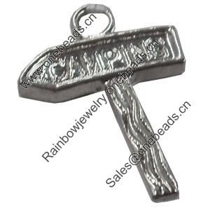 Pendant, Zinc Alloy Jewelry Findings, 16x23mm, Sold by Bag  