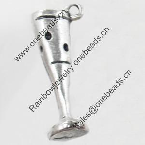 Pendant, Zinc Alloy Jewelry Findings, 10x25mm, Sold by Bag  