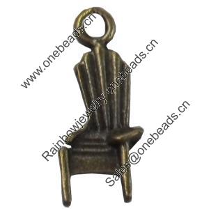 Pendant, Zinc Alloy Jewelry Findings, 10x22mm, Sold by Bag  