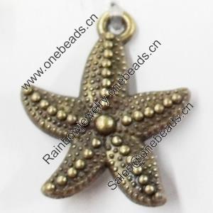 Pendant, Zinc Alloy Jewelry Findings, 19x23mm, Sold by Bag  