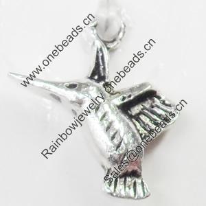 Pendant, Zinc Alloy Jewelry Findings, 15x17mm, Sold by Bag  