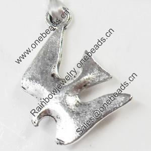 Pendant, Zinc Alloy Jewelry Findings, 12x18mm, Sold by Bag  