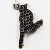 Pendant, Zinc Alloy Jewelry Findings, Bird, 13x25mm, Sold by Bag  