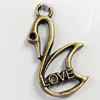 Pendant, Zinc Alloy Jewelry Findings, 16x28mm, Sold by Bag  