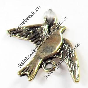 Pendant, Zinc Alloy Jewelry Findings, 21x17mm, Sold by Bag  