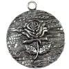 Pendant, Zinc Alloy Jewelry Findings, 36x43mm, Sold by Bag  