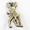 Pendant, Zinc Alloy Jewelry Findings, deer, 8x18mm, Sold by Bag  