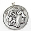 Pendant, Zinc Alloy Jewelry Findings, 23x26mm, Sold by Bag  