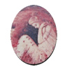 Wood Cabochons, No-Hole Jewelry findings, Flat Oval 30x40mm, Sold by Bag  