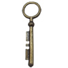 Pendant, Zinc Alloy Jewelry Findings, Key, 15x53mm, Sold by Bag  