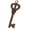 Pendant, Zinc Alloy Jewelry Findings, Key, 17x49mm, Sold by Bag  