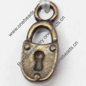 Pendant, Zinc Alloy Jewelry Findings, 8x18mm, Sold by Bag  